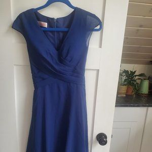 JJ's House Navy Blue Chiffon Formal Knee Length Dress
